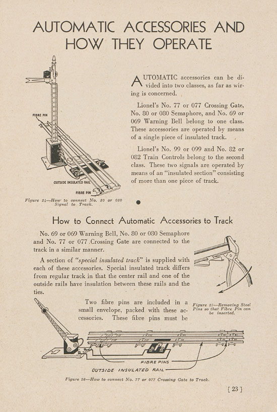 Lionel Instructions for Assembling and Operating 1938