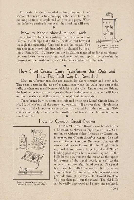 Lionel Instructions for Assembling and Operating 1938