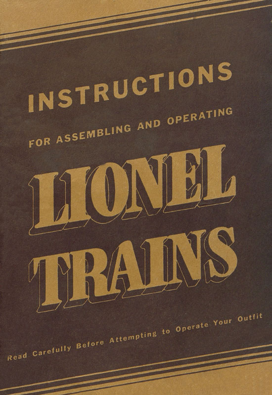 Lionel Instructions for Assembling and Operating 1939