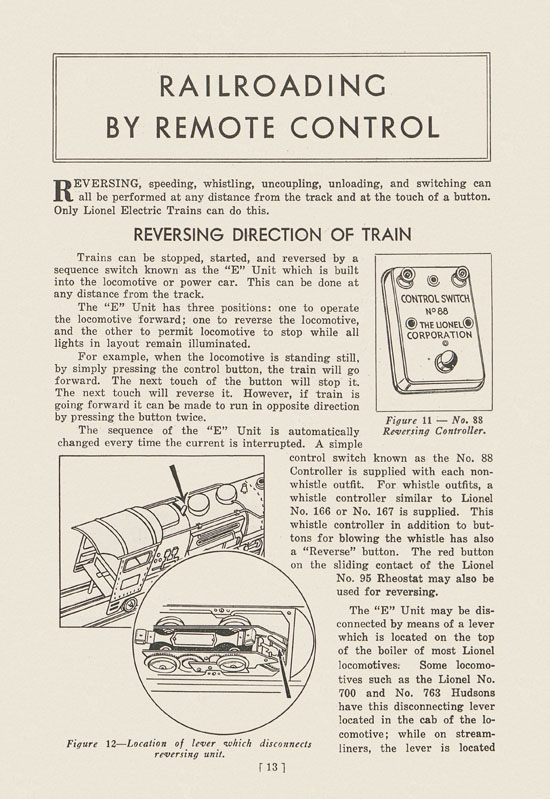 Lionel Instructions for Assembling and Operating 1939