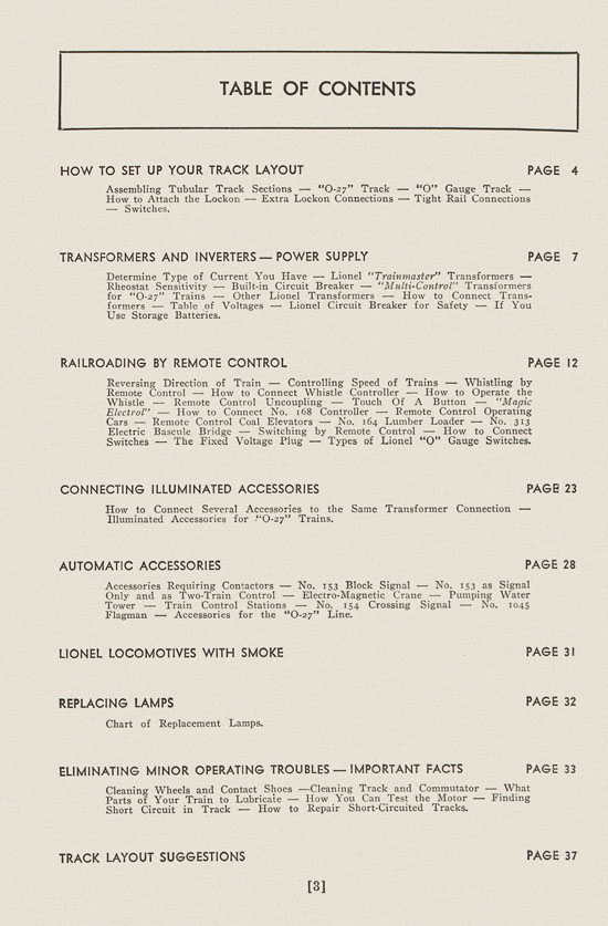 Lionel Instructions for Assembling and Operating 1946