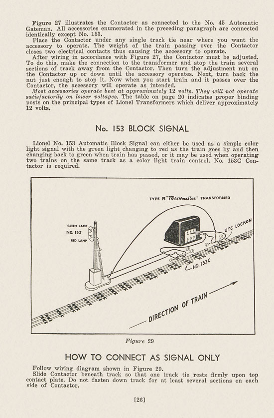 Lionel Instructions for Assembling and Operating 1946