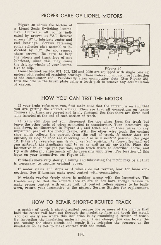 Lionel Instructions for Assembling and Operating 1946