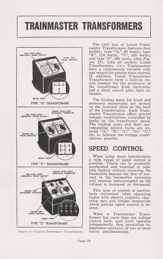 Lionel Instructions for Assembling and Operating 1947