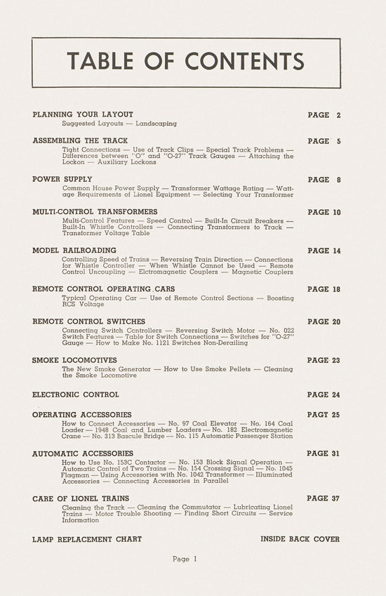 Lionel Instructions for Assembling and Operating 1948