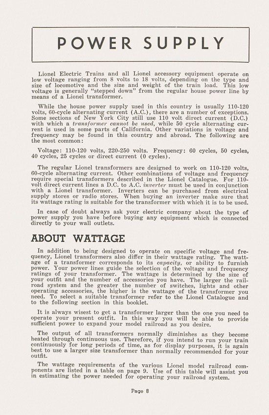 Lionel Instructions for Assembling and Operating 1948