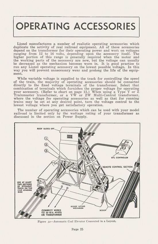 Lionel Instructions for Assembling and Operating 1948