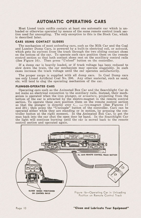 Lionel Instructions for Assembling and Operating 1950