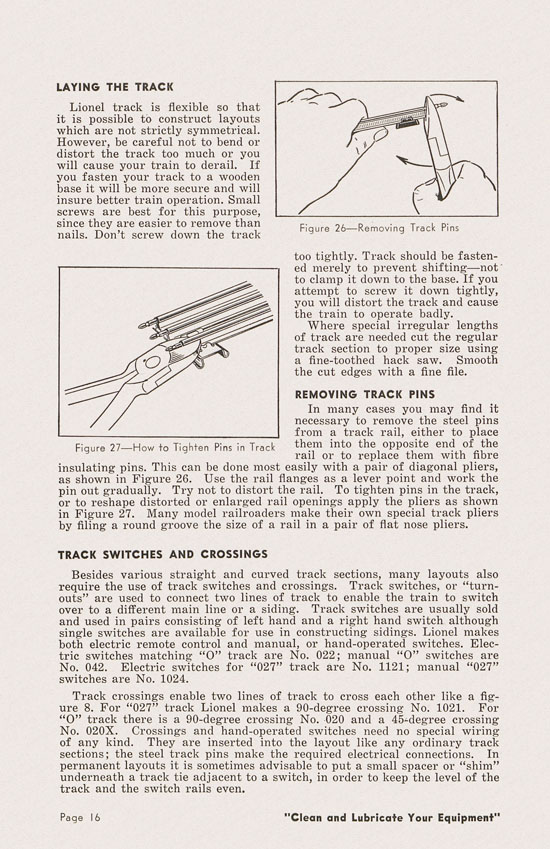 Lionel Instructions for Assembling and Operating 1950