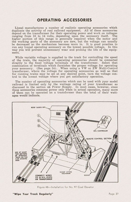 Lionel Instructions for Assembling and Operating 1950