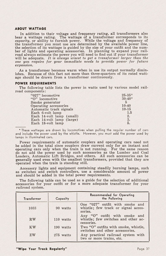 Lionel Instructions for Assembling and Operating 1950