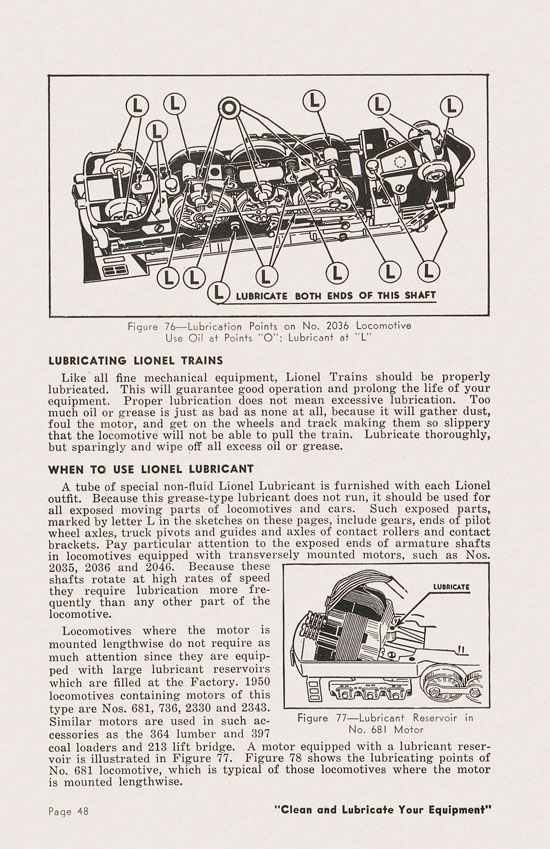 Lionel Instructions for Assembling and Operating 1950