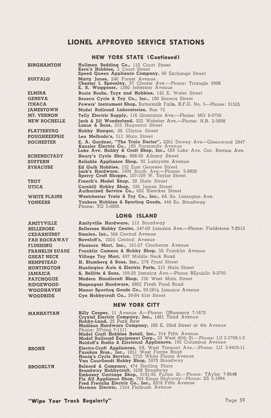 Lionel Instructions for Assembling and Operating 1950