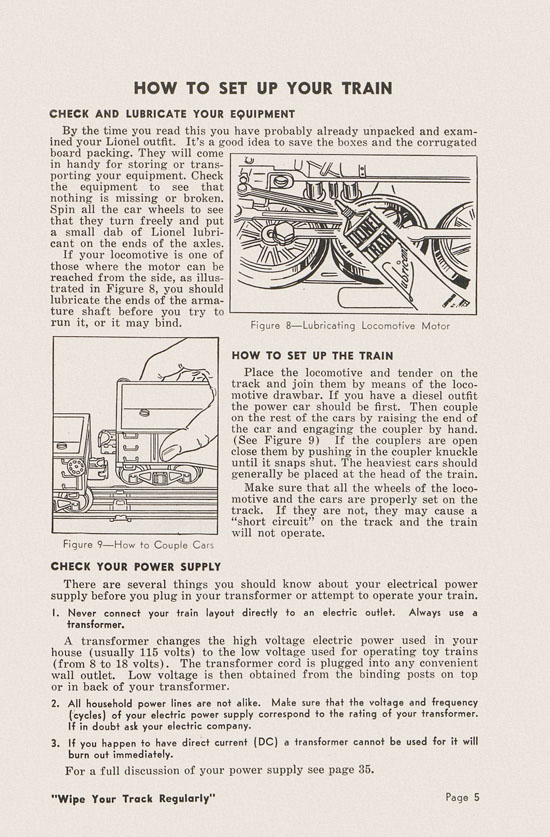 Lionel Instructions for Assembling and Operating 1951