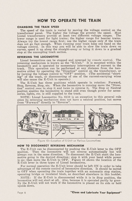 Lionel Instructions for Assembling and Operating 1951