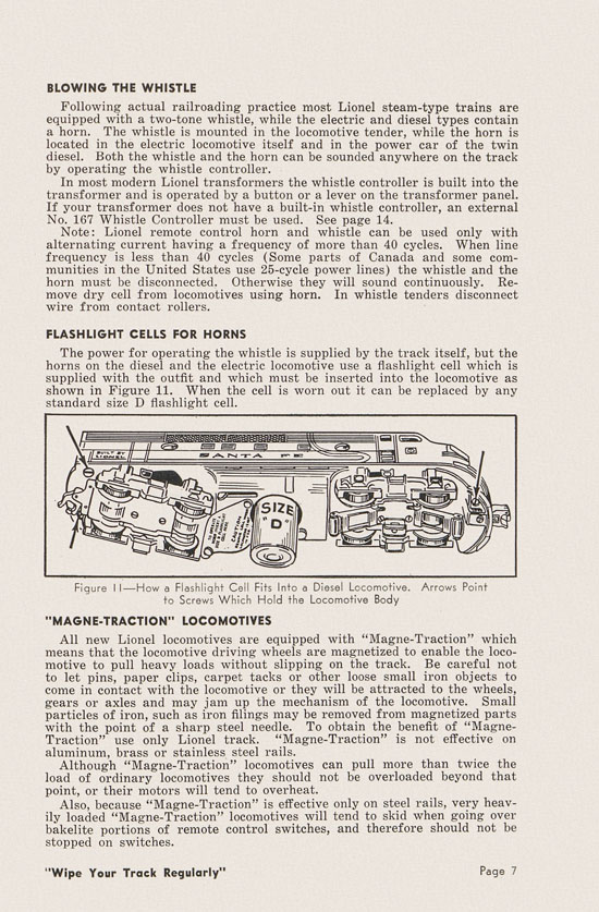 Lionel Instructions for Assembling and Operating 1951