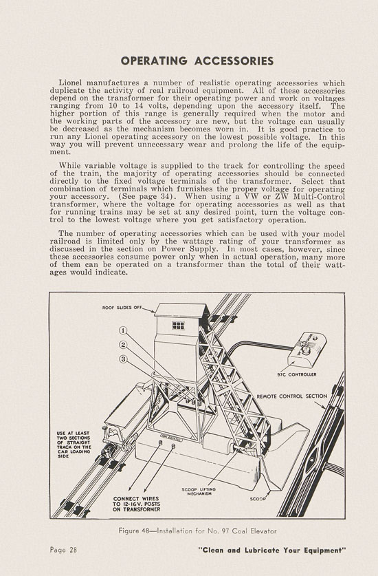 Lionel Instructions for Assembling and Operating 1951