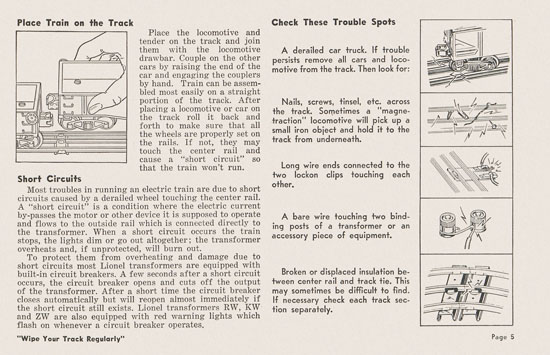 Lionel Instructions for Assembling and Operating 1953