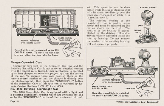 Lionel Instructions for Assembling and Operating 1953