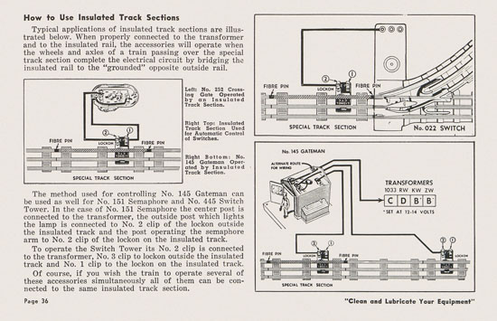 Lionel Instructions for Assembling and Operating 1953