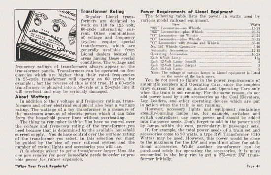 Lionel Instructions for Assembling and Operating 1953