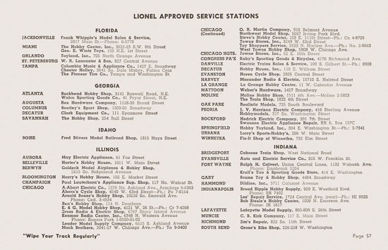 Lionel Instructions for Assembling and Operating 1953