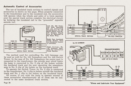 Lionel Instructions for Assembling and Operating 1955-1956