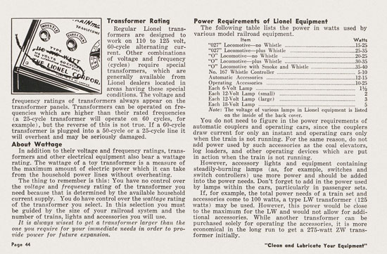 Lionel Instructions for Assembling and Operating 1955-1956