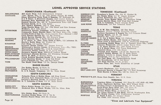 Lionel Instructions for Assembling and Operating 1955-1956