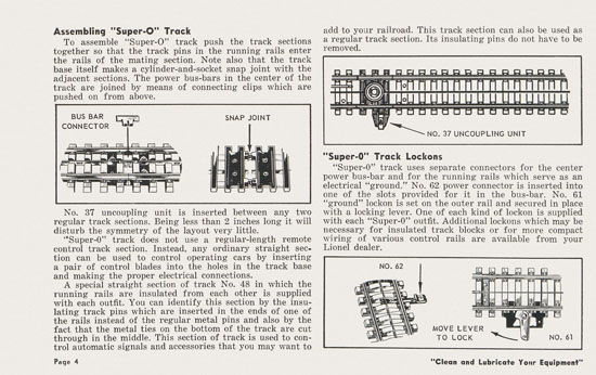 Lionel Instructions for Assembling and Operating 1957