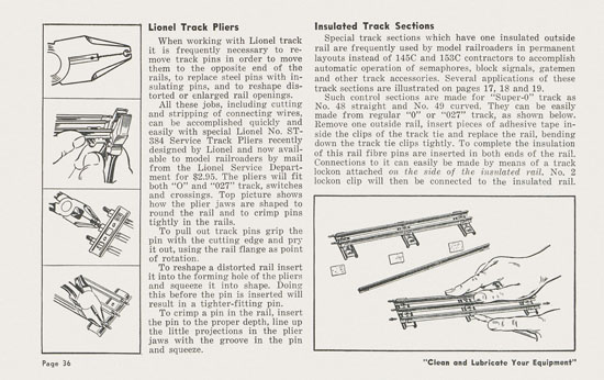 Lionel Instructions for Assembling and Operating 1957