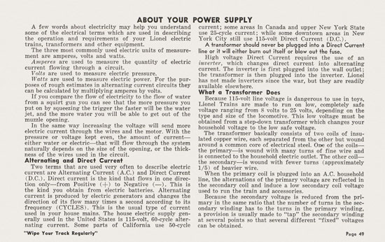 Lionel Instructions for Assembling and Operating 1957