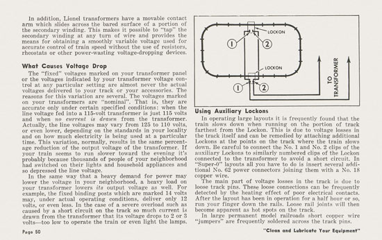 Lionel Instructions for Assembling and Operating 1957