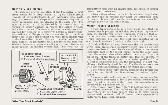 Lionel Instructions for Assembling and Operating 1957