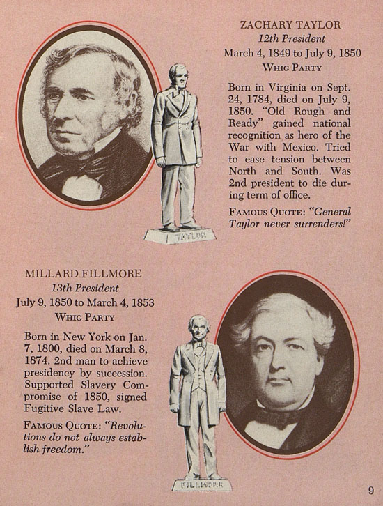 Louis Marx American Presidents in Miniature 1958