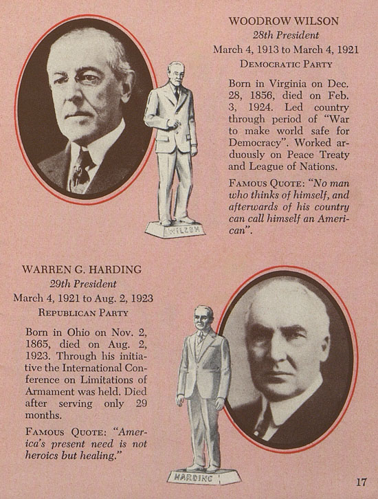 Louis Marx American Presidents in Miniature 1958