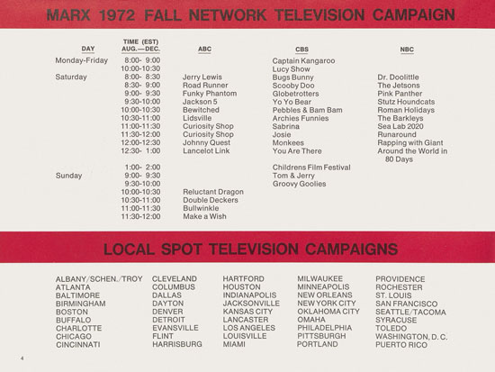 Marx Toys catalog 1972