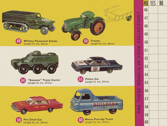 Matchbox Collectors catalogue USA Edition 1965