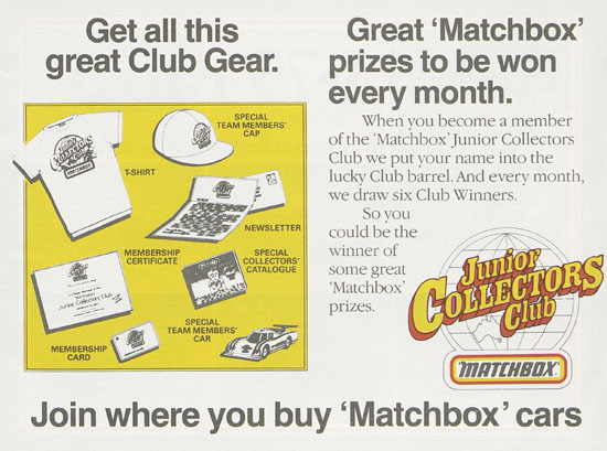 Matchbox Collectors Catalogue 1986-1987