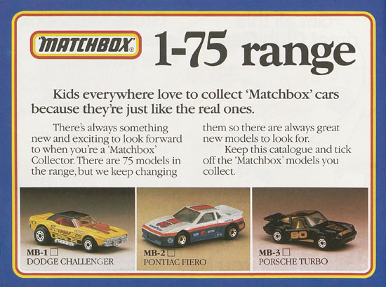 Matchbox Collectors Catalogue 1986-1987