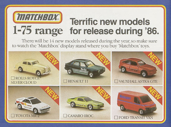 Matchbox Collectors Catalogue 1986-1987