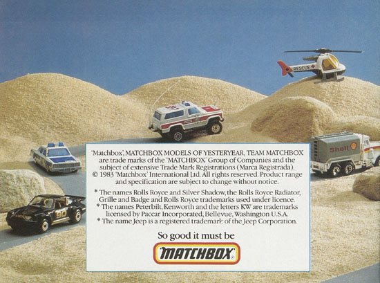 Matchbox Collectors Catalogue 1986-1987