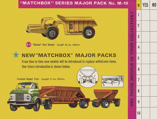 Matchbox Collectors catalogue USA Edition 1964