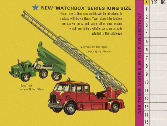 Matchbox Collectors catalogue USA Edition 1964