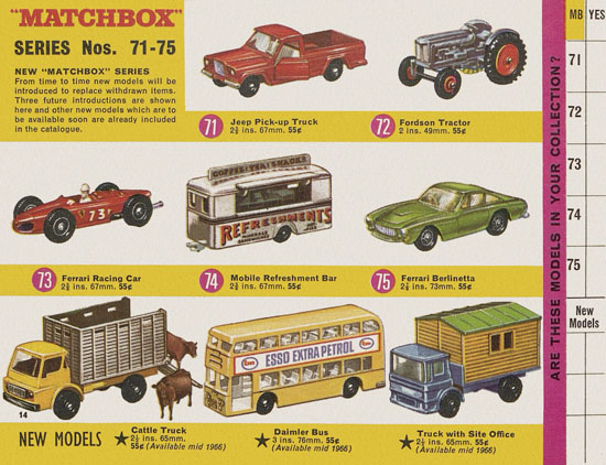 Matchbox Collectors Guide USA Edition 1966