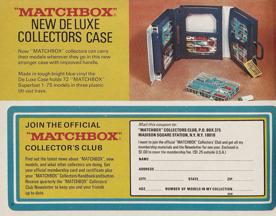 Matchbox catalog USA Edition 1970