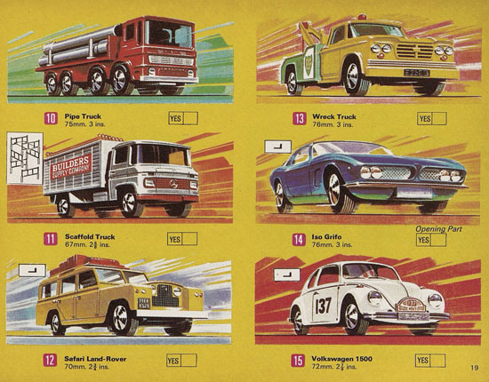 Matchbox catalog USA Edition 1970