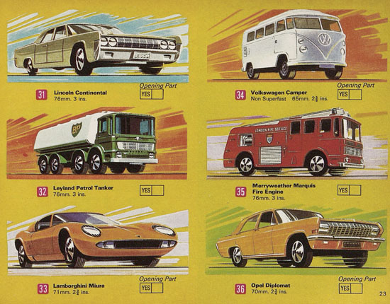 Matchbox catalog USA Edition 1970