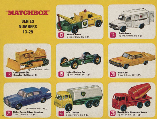 Matchbox Catalogue 1967