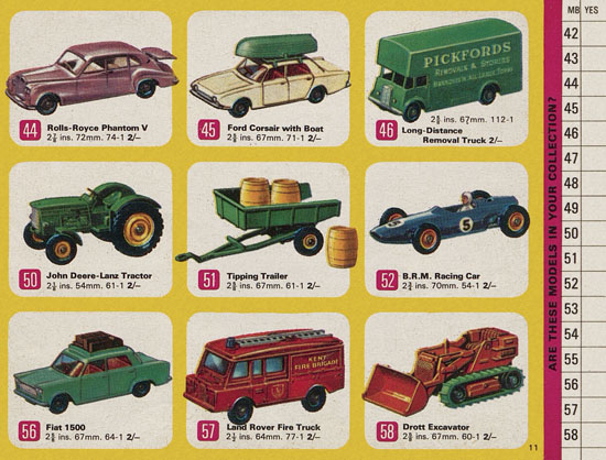 Matchbox Catalogue 1967